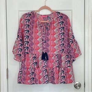Simply Southern Pink and Blue Patterned Top